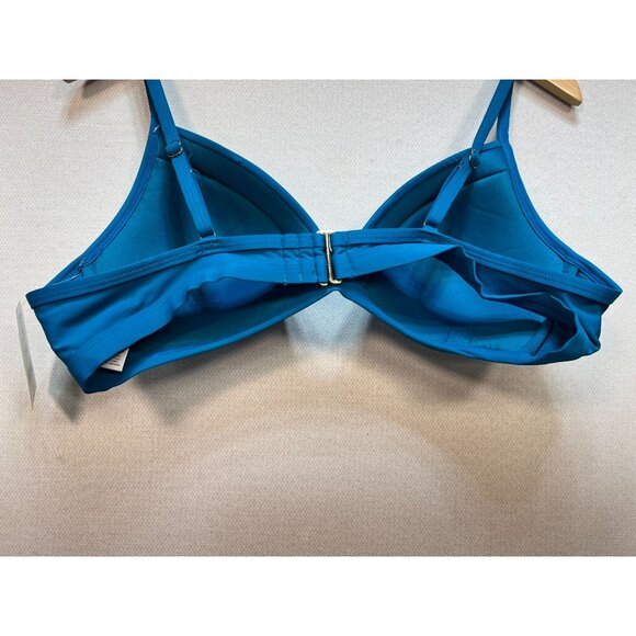 Time And Tru Women's Ruched Padded Swim Bikini Top Lightweight Size XL Blue NWT - Picture 11 of 13